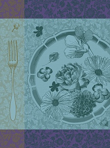 Полотенце для посуды 60 х 80 см Fleurs A Croquer Le Jacquard Francais зеленое