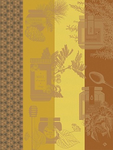 Полотенце для посуды 60 х 80 см Miel En Pot Le Jacquard Francais оранжевое